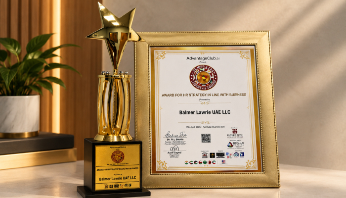 Balmer Lawrie (UAE) L.L.C. Wins Middle East Leadership Award 2025 for HR Strategy